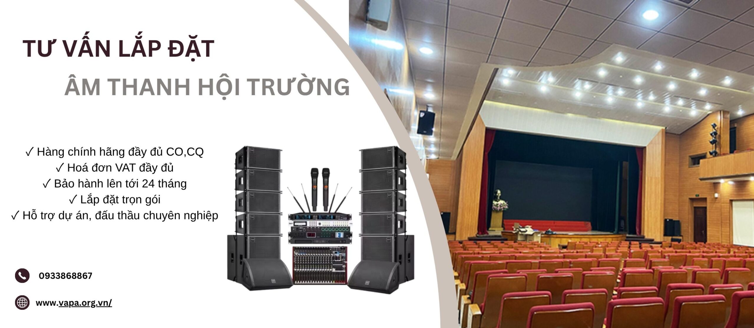 Tư vấn lắp đặt âm thanh hội trường sân khấu