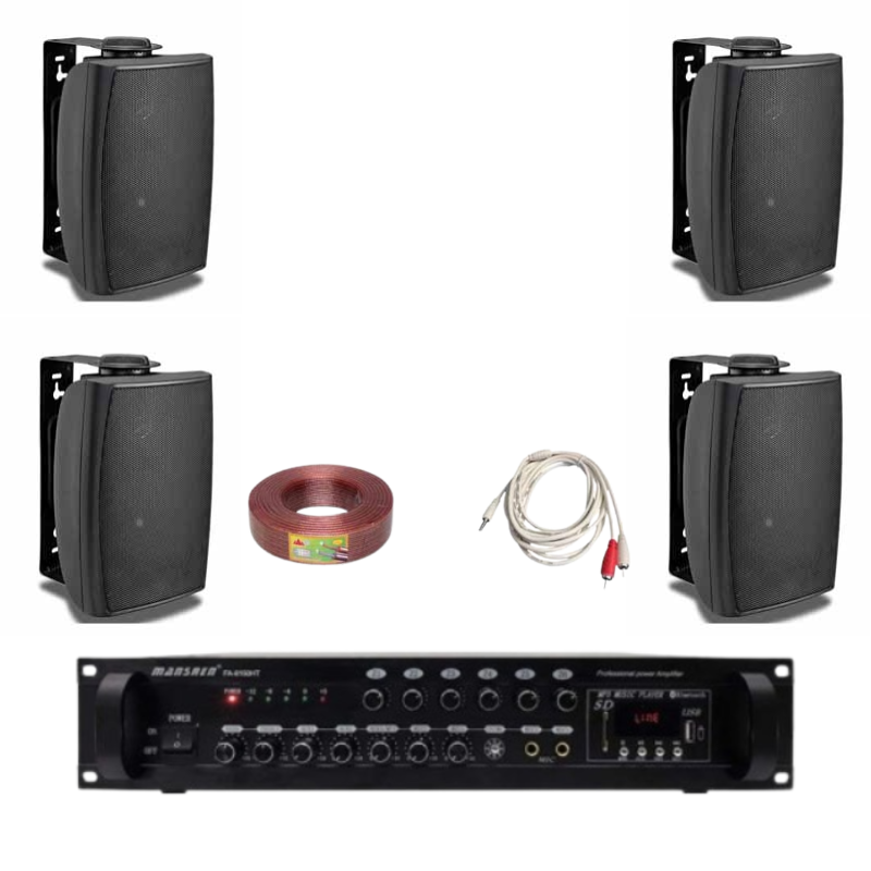Combo 4 Loa Treo Tường 30W Cho Quán Cafe