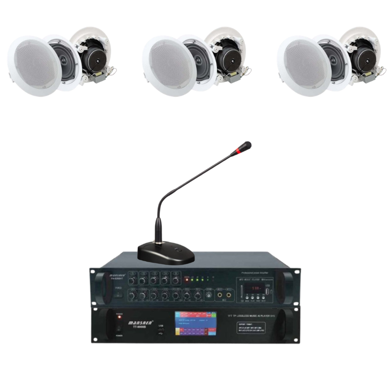 Hệ Thống Âm Thanh Thông Báo Kèm Phát Nhạc Nền Cho Trường Học, Văn Phòng