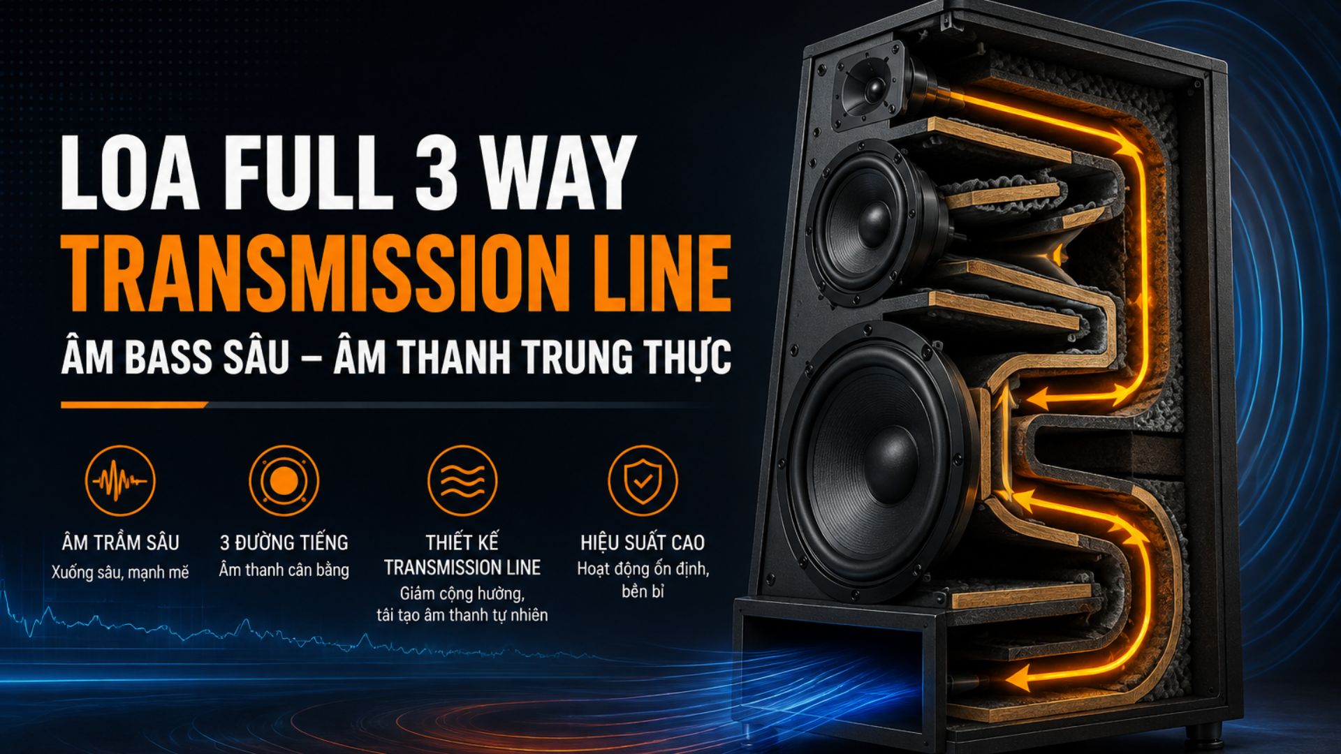 Loa Full 3 Way Acoustical Labyrinth – Âm Bass Sâu, Âm Thanh Trung Thực