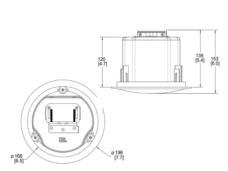 mặt ngang Loa âm trần JBL Control 12CT