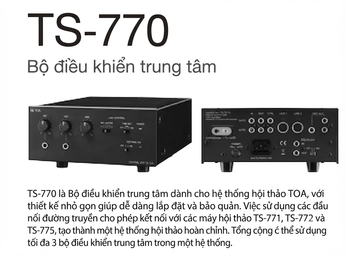 Trung Tâm Hệ Thống Hội Thảo TOA TS-770 CE TOA TS-770