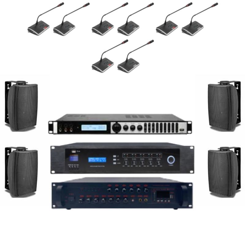 Bộ 8 micro phòng họp không dây có chủ tọa Prowave