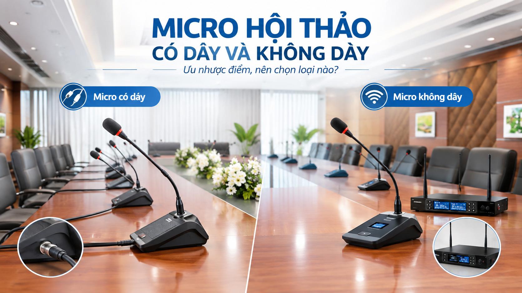 Micro Hội Thảo Có Dây Và Không Dây: Nên Chọn Loại Nào?