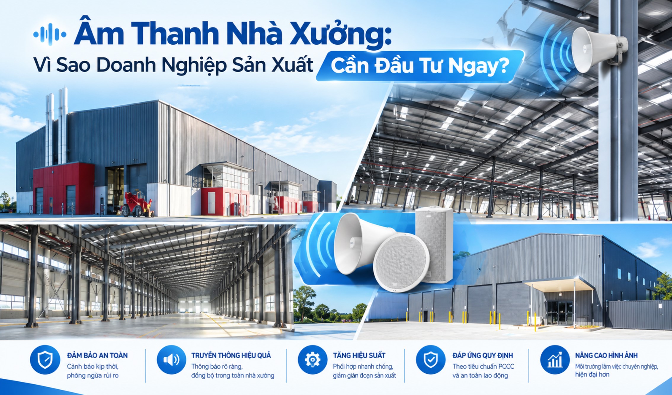 Âm Thanh Nhà Xưởng: Vì Sao Doanh Nghiệp Sản Xuất Cần Đầu Tư Ngay?