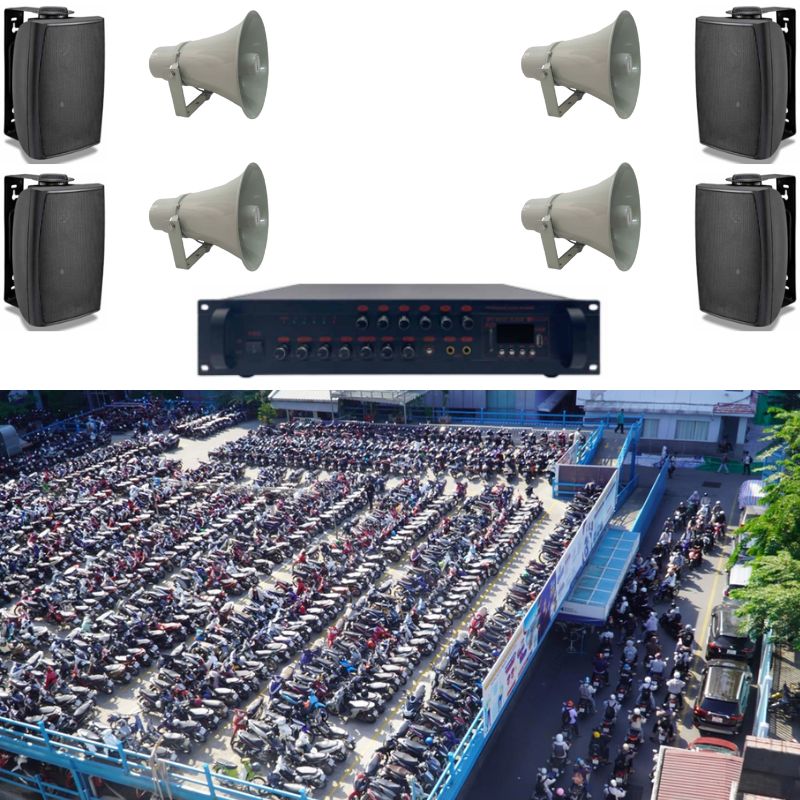 Bộ Âm Thanh Thông Báo Nhà Xưởng, Sân Bãi Và Cổng Bảo Vệ