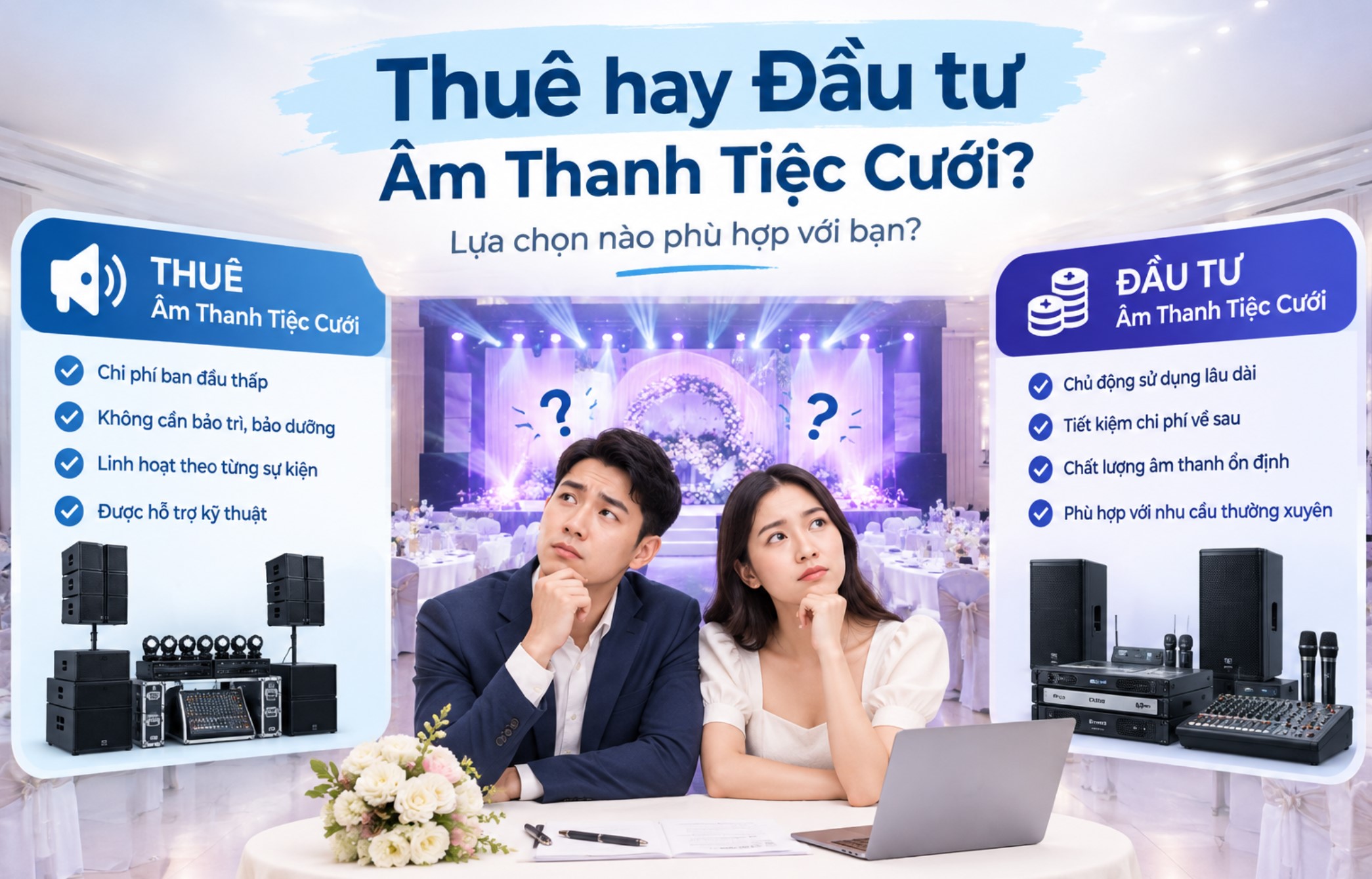 Thuê hay đầu tư âm thanh tiệc cưới
